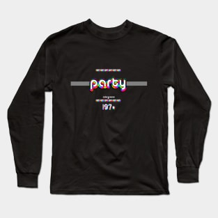 Party 1970 ColorGroove Retro-Rainbow-Tube nostalgia (wf) Long Sleeve T-Shirt